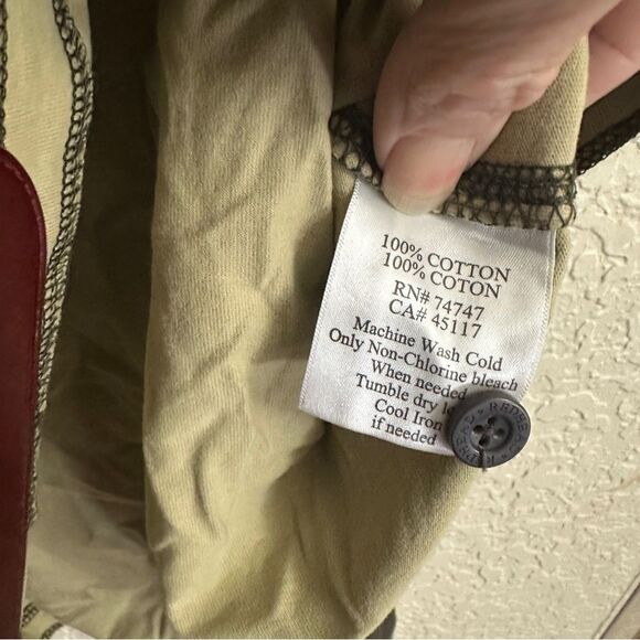 Red Head Two‎ Tone Army Green Raglan Style Long Sleeve Med NWT - Picture 7 of 9